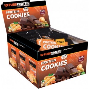 Высокобелковое печенье Protein Cookies 12 шт